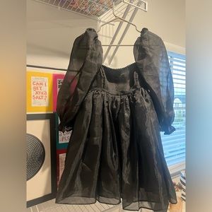 selkie black tulle dress